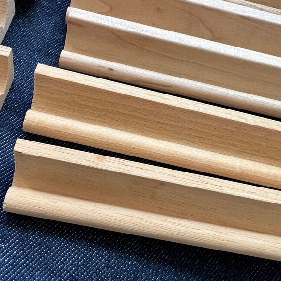 Scrabble Game Wood Racks Lot of 12 Wooden Letter Tile Holders Trays Crafts - Picture 2 of 2